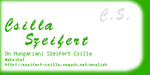 csilla szeifert business card